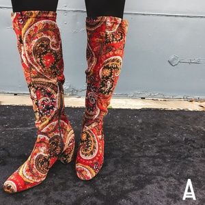 Diba Paisley High Boots